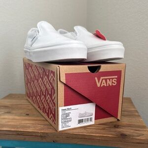 Vans White Slip-On Shoes